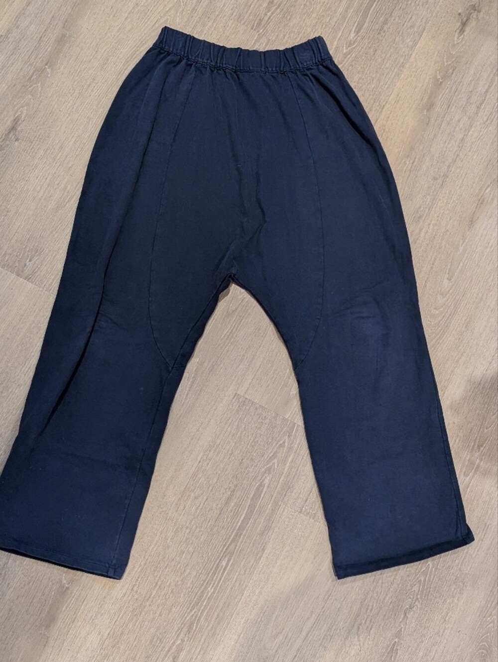 Zara Navy Relaxed Drop Waist Track Pants - Picture 2 of 5